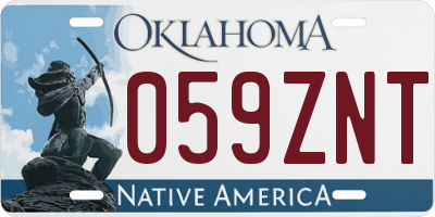 OK license plate 059ZNT