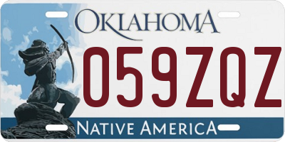 OK license plate 059ZQZ