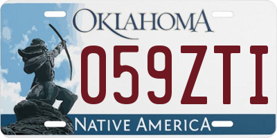 OK license plate 059ZTI