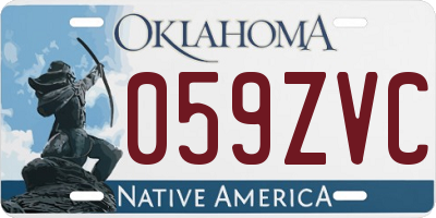OK license plate 059ZVC