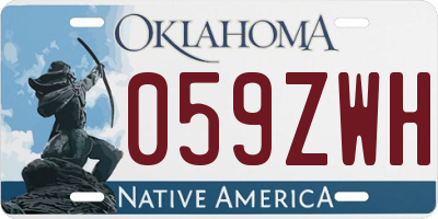 OK license plate 059ZWH
