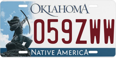 OK license plate 059ZWW