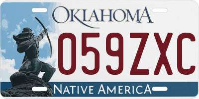 OK license plate 059ZXC