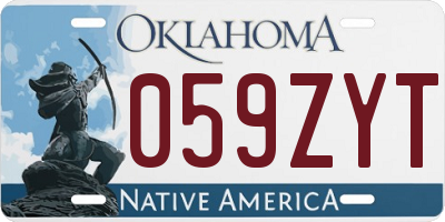 OK license plate 059ZYT