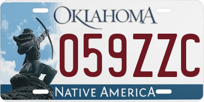 OK license plate 059ZZC