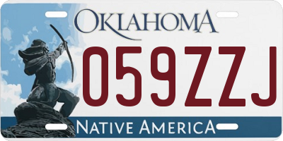 OK license plate 059ZZJ
