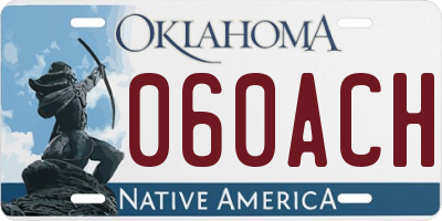 OK license plate 060ACH