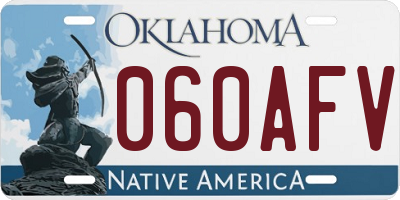 OK license plate 060AFV