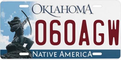OK license plate 060AGW