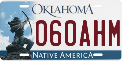 OK license plate 060AHM