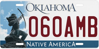 OK license plate 060AMB