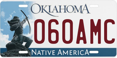 OK license plate 060AMC