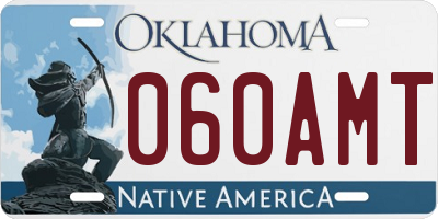 OK license plate 060AMT