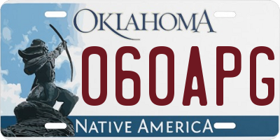 OK license plate 060APG