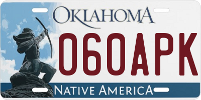 OK license plate 060APK
