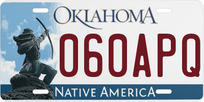OK license plate 060APQ