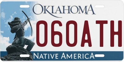 OK license plate 060ATH