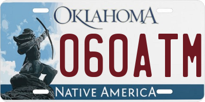 OK license plate 060ATM