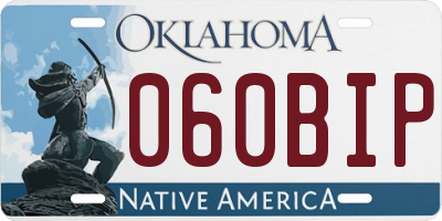OK license plate 060BIP