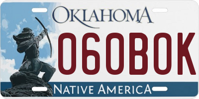 OK license plate 060BOK