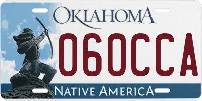 OK license plate 060CCA