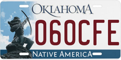OK license plate 060CFE