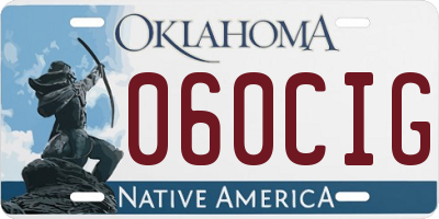 OK license plate 060CIG