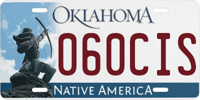 OK license plate 060CIS