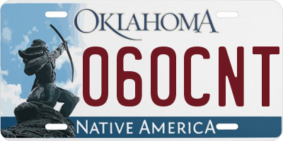 OK license plate 060CNT