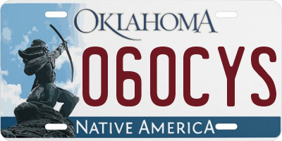 OK license plate 060CYS