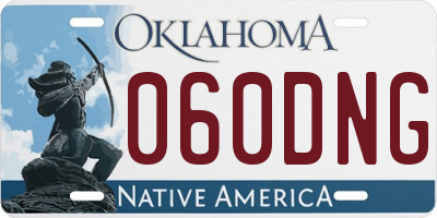 OK license plate 060DNG