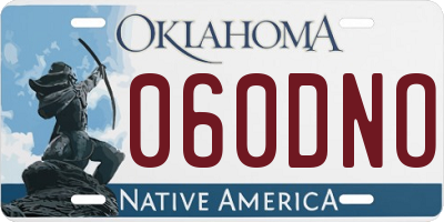 OK license plate 060DNO