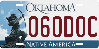 OK license plate 060DOC