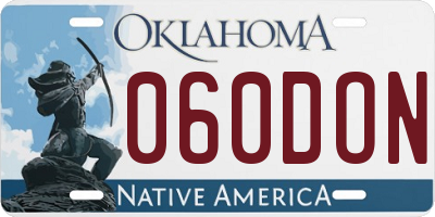 OK license plate 060DON