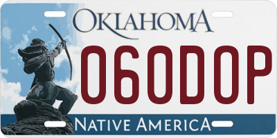 OK license plate 060DOP