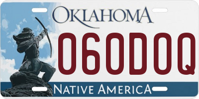 OK license plate 060DOQ
