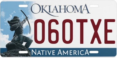 OK license plate 060TXE