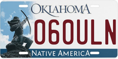 OK license plate 060ULN