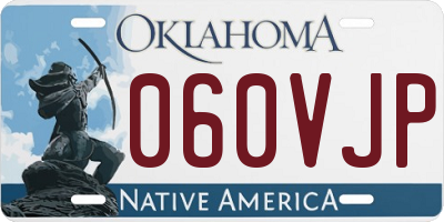 OK license plate 060VJP