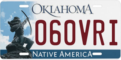OK license plate 060VRI