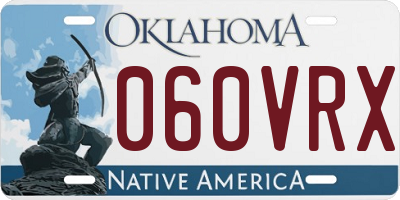 OK license plate 060VRX
