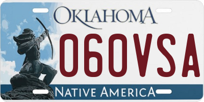 OK license plate 060VSA