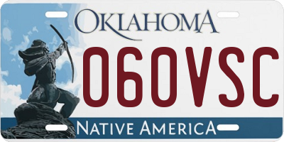 OK license plate 060VSC