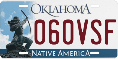 OK license plate 060VSF