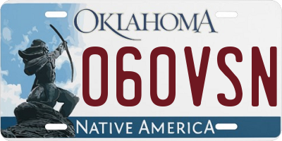 OK license plate 060VSN