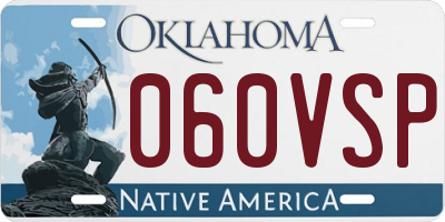 OK license plate 060VSP