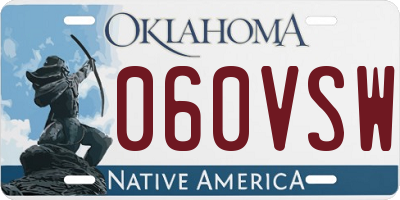 OK license plate 060VSW