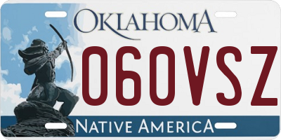 OK license plate 060VSZ