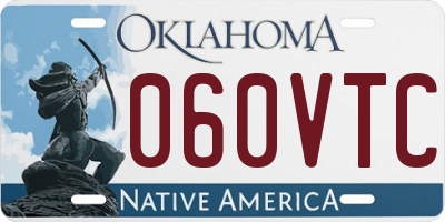 OK license plate 060VTC