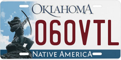 OK license plate 060VTL